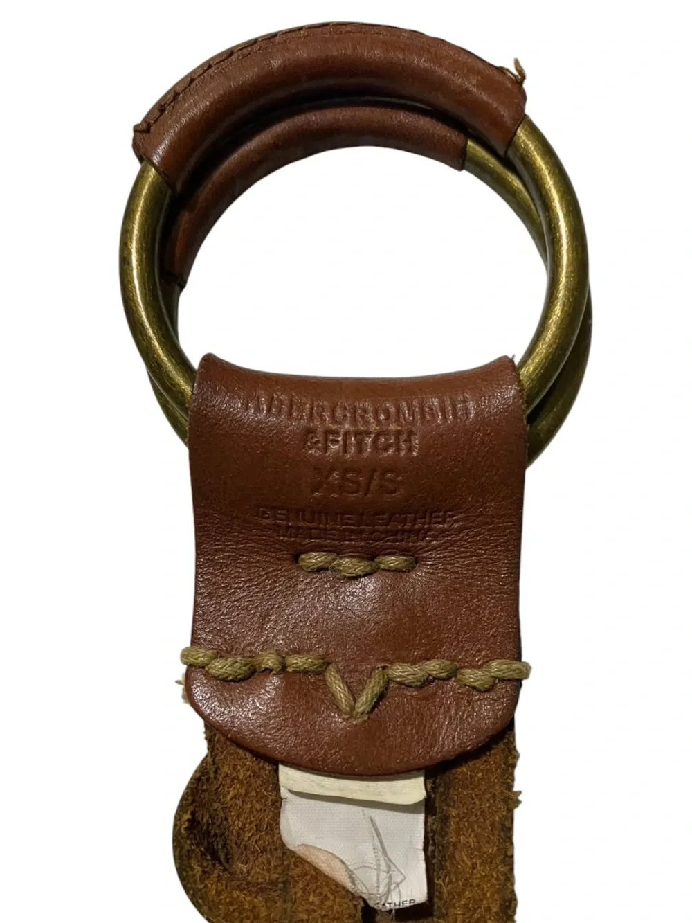 Abercrombie & Fitch Woven Leather O-Ring Belt Sz XS/S Boho